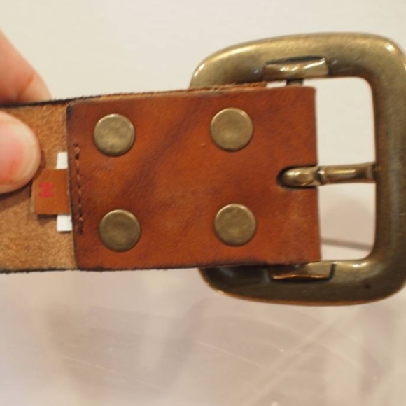 LUCKY BRAND Embroidered Suede Leather Belt sz M
